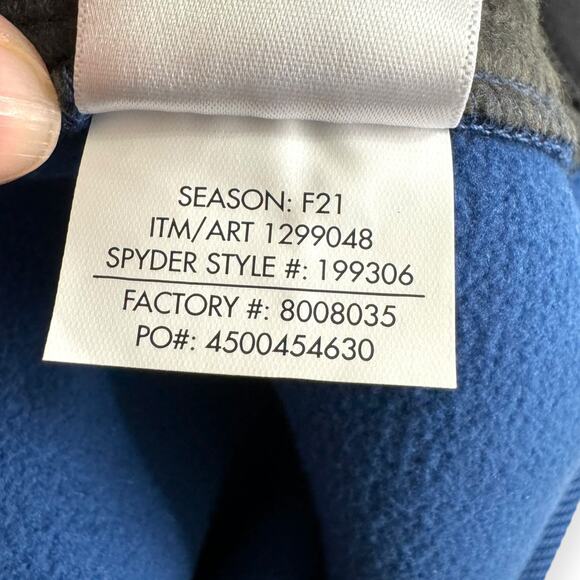 Spyder Electric Blue Outbound Half Half Zip Fleece Lined Pullover Men's Size L - Picture 13 of 13